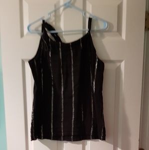 Old navy black with silver stripes  summer top